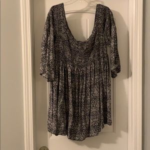 Torrid Black and White Smocked Skater Dress/Tunic